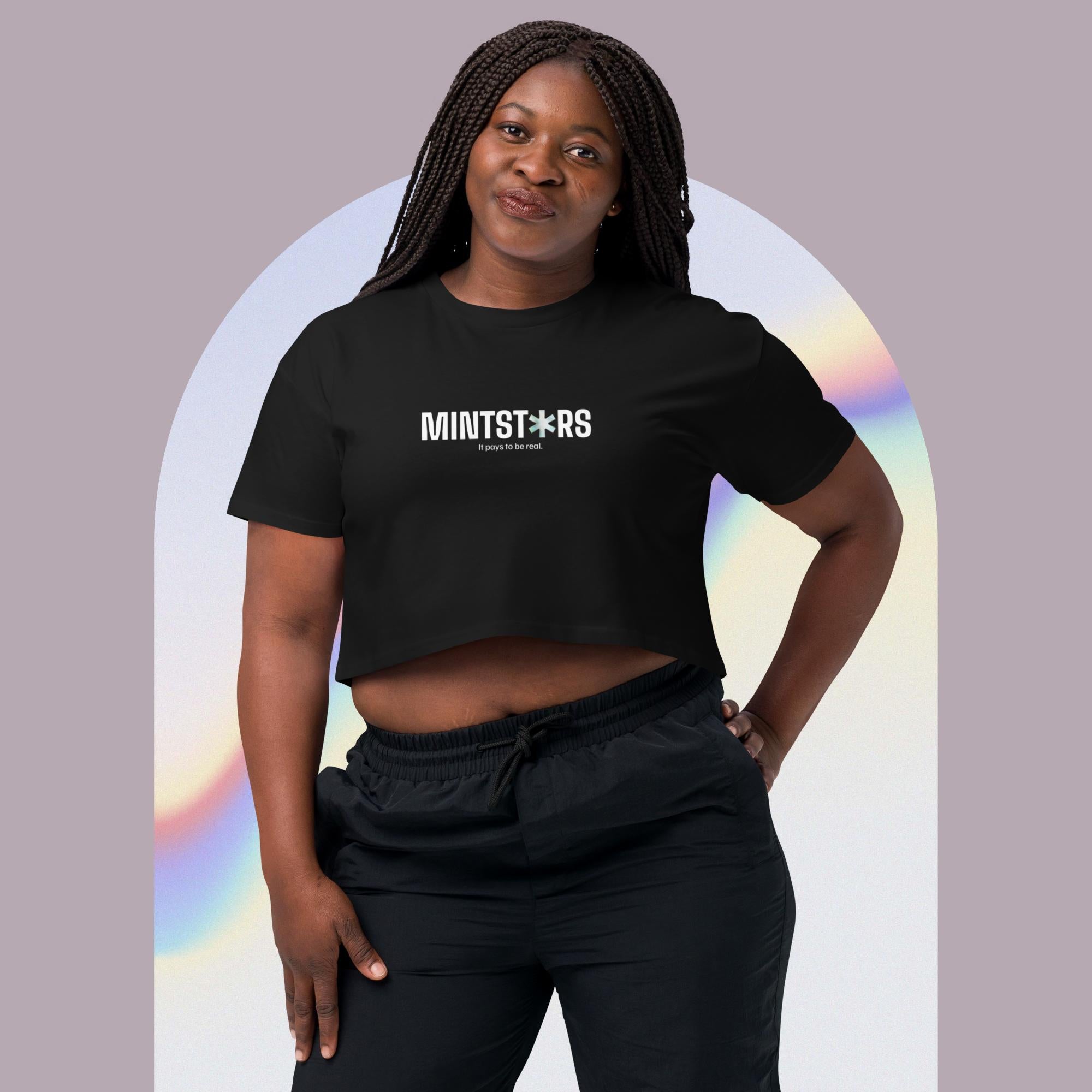 Slogan crop top – MintStars Official Merch Shop